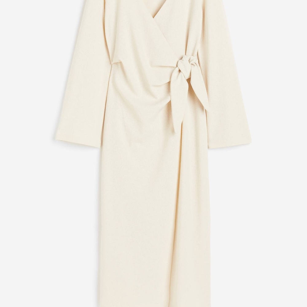 H&M Cream Jersey Wrap Dress